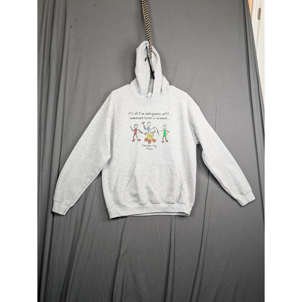 Gildan Gray Hoodie‎ Size Medium Men's
